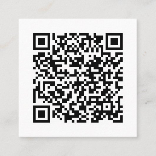 QR-code voor bedrijven (Long Name Minimal) Vierkante Visitekaartje (Voorkant)