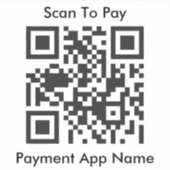 QR-code voor betaling Sticker (Voorkant)