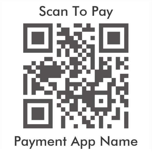 QR-code voor betaling Sticker (Voorkant)