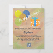 QR-code voor Birthday Kaart van het bedrijf (Voorkant)