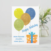 QR-code voor Birthday Kaart van het bedrijf (Staand voorkant)