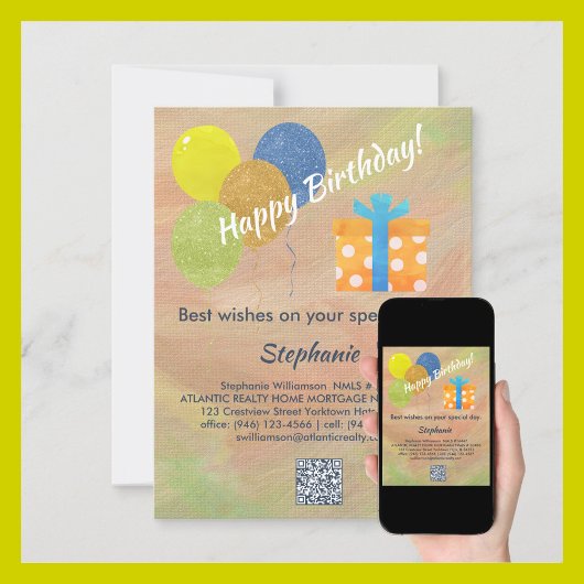 QR-code voor Birthday Kaart van het bedrijf