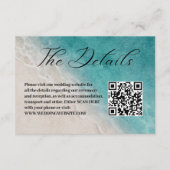 QR-code voor blauwe oceaanstrand Informatiekaartje (Voorkant)
