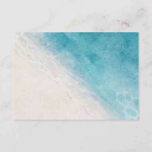 QR-code voor blauwe oceaanstrand Informatiekaartje (Achterkant)