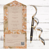 QR-code voor bloemen All In One Uitnodiging