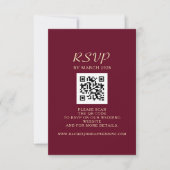 QR-code voor bruiloft RSVP Kaartje (Voorkant)