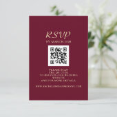 QR-code voor bruiloft RSVP Kaartje (Staand voorkant)