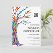 QR-code voor Business Conference Event Kaart (Staand voorkant)