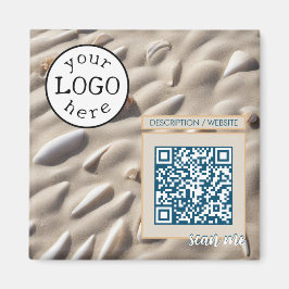 QR Code voor Business / Evenement Sandy Beach Magneet