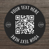QR-code voor Business Logo Scan Ronde Sticker