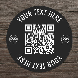 QR-code voor Business Logo Scan Ronde Sticker