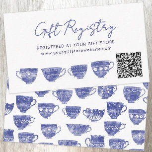QR-code voor cadeau registratie babyborrel in vint Informatiekaartje