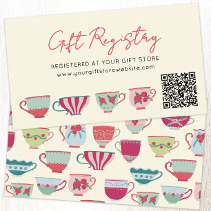 QR-code voor cadeau registratie bruidssalon Vintag Informatiekaartje
