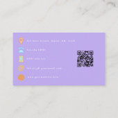QR-code voor catering van voedsel Visitekaartje (Achterkant)