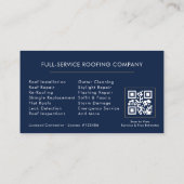 QR-code voor dakdekkersbedrijf Visitekaartje (Achterkant)