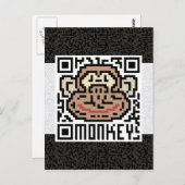 QR-code voor de aap Briefkaart (Voorkant / Achterkant)