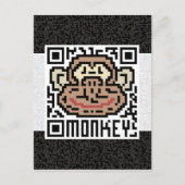 QR-code voor de aap Briefkaart (Voorkant)