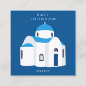 QR-code voor de blauwe dome kerk van het eiland Sa Vierkante Visitekaartje (Voorkant)