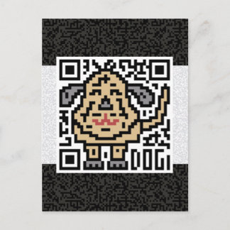 QR-code voor de hond Briefkaart