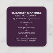 QR Code Voor en Achter Zakelijke Logo Professionee Vierkante Visitekaartje (Voorkant)