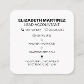 QR Code Voor en Achter Zakelijke Logo Professionee Vierkante Visitekaartje (Voorkant)