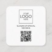QR Code Voor en Achter Zakelijke Logo Professionee Vierkante Visitekaartje (Achterkant)