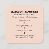 QR Code Voor en Achter Zakelijke Logo Professionee Vierkante Visitekaartje (Voorkant)