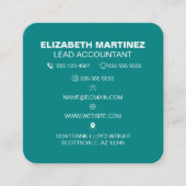 QR Code Voor en Achter Zakelijke Logo Professionee Vierkante Visitekaartje (Voorkant)