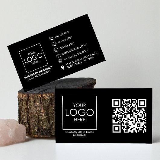 QR Code Voor en Achter Zakelijke Logo Professionee Visitekaartje