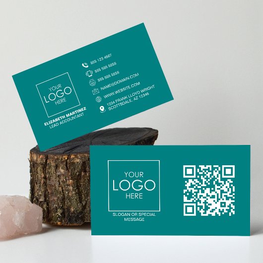 QR Code Voor en Achter Zakelijke Logo Professionee Visitekaartje