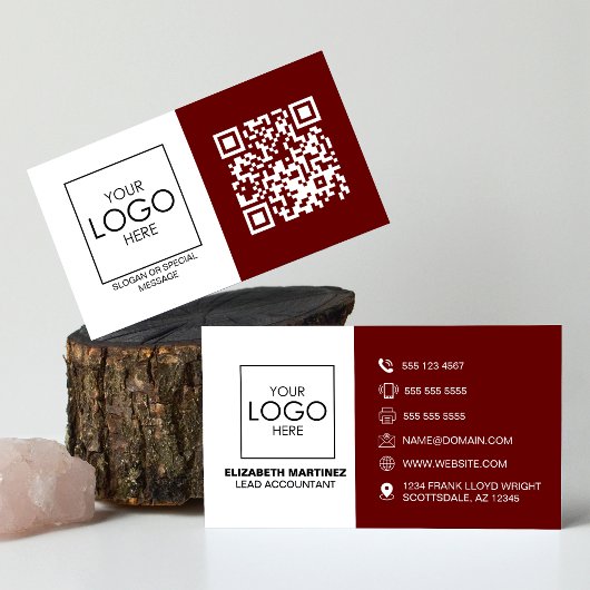 QR Code Voor en Achter Zakelijke Logo Professionee Visitekaartje