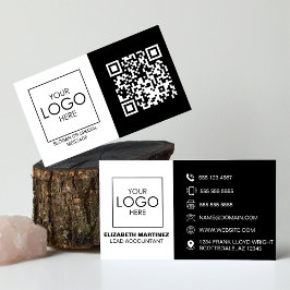 QR Code Voor en Achter Zakelijke Logo Professionee Visitekaartje