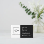 QR Code Voor en Achter Zakelijke Logo Professionee Visitekaartje (Staand voorkant)