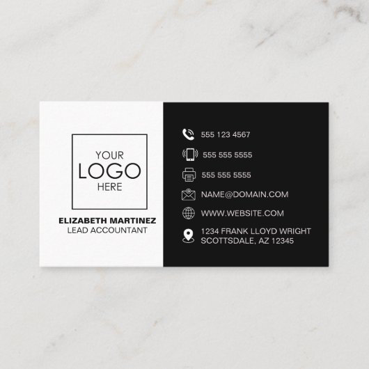 QR Code Voor en Achter Zakelijke Logo Professionee Visitekaartje (Voorkant)