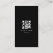 QR Code Voor en Achtermonogram Logo Professioneel Visitekaartje (Achterkant)