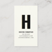 QR Code Voor en Achtermonogram Logo Professioneel Visitekaartje (Voorkant)