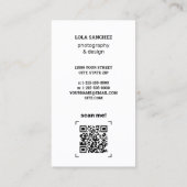 QR-code voor fotografie Contactkaartje (Achterkant)