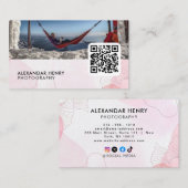 QR-code voor fotografie | Moderne fotograaf Bu Visitekaartje (Voorkant / Achterkant)