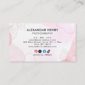 QR-code voor fotografie | Moderne fotograaf Bu Visitekaartje (Achterkant)