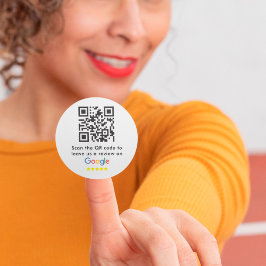 QR-code voor Google-Reviewen Ronde Sticker