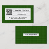 QR-code voor groene vleid Visitekaartje (Voorkant / Achterkant)