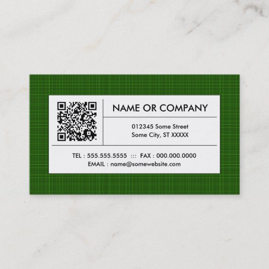 QR-code voor groene vleid Visitekaartje (Voorkant)