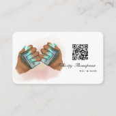 QR-code voor haar en nagels Visitekaartje (Voorkant)