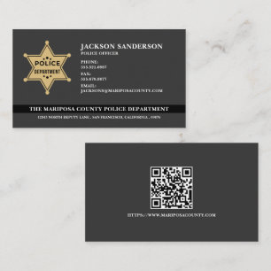 QR-code voor handhaving sheriff politieafdeling Visitekaartje