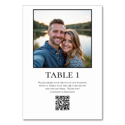 QR-code voor het delen van foto's Kaart (Achterkant)