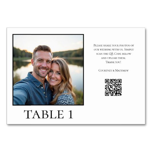 QR-code voor het delen van foto's Kaart (Voorkant)