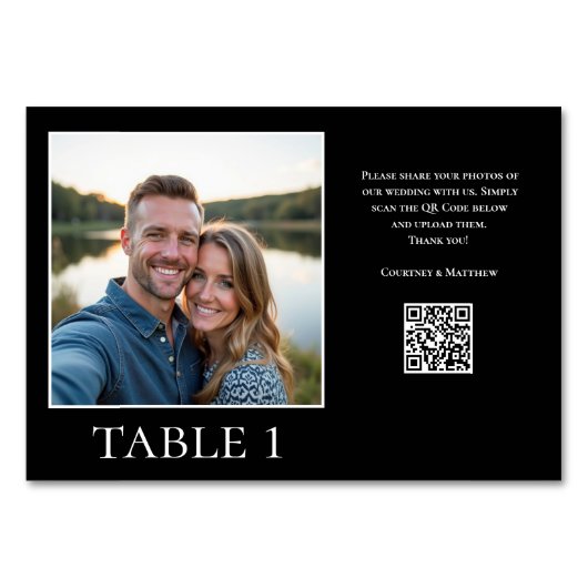 QR-code voor het delen van foto's Kaart (Achterkant)