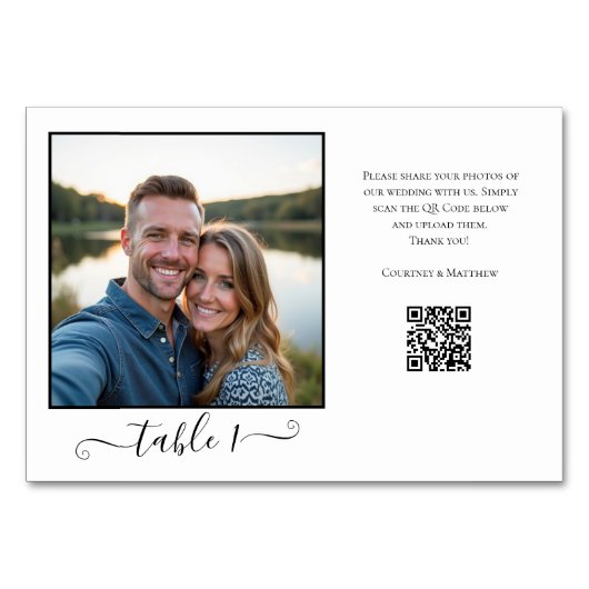 QR-code voor het delen van foto's Kaart (Achterkant)