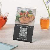 QR-code voor het menu Digitaal menu Reclamebord Met Voetstuk (Insitu)