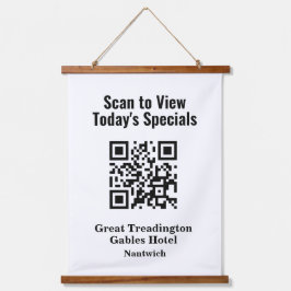QR-code voor het menu Restaurant Specials Hangend Wandkleed